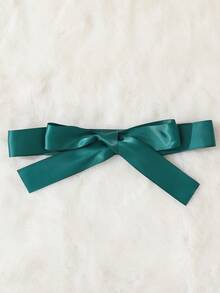 SHEIN Váy dự tiệc thắt lưng lưới đính hoa 3d của cô gái Tween - màu xanh lá - Xem 7