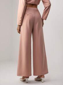 GIOVA Solid Wide Leg Pants - Pink - View 2