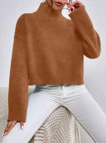SHEIN LUNE Hoge hals Oversized Truien
