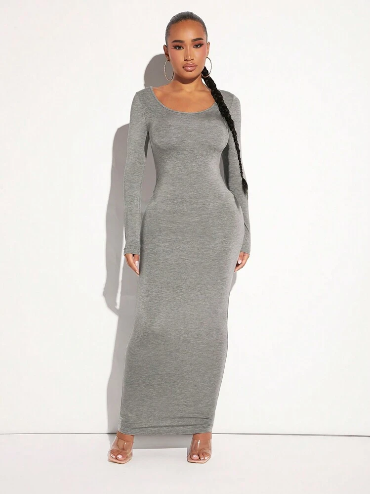 shein bodycon maxi dress SHEIN SXY Solid Maxi Bodycon Dress,Tea Party Dress,Summer Dresses For Women