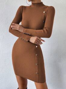 Celisse Vestido De Punto - Café integral - Ver 5