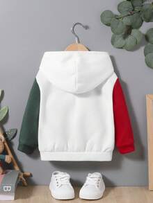 SHEIN Baby Boy Letter Graphic Colorblock Sweatshirt - Multicolor - View 2