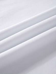 SHEIN EZwear 大碼卡通和字母圖案加絨內裏運動衫 - 白色 - 查看 6