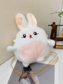 ROMWE Kawaii Của phụ nữ Sang trọng Thỏ Túi đeo chéo - trắng - Xem 3