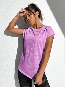 Easithlete 抽绳侧边运动背心健身背心健身房女式衬衫 - 粉色 - 查看 5