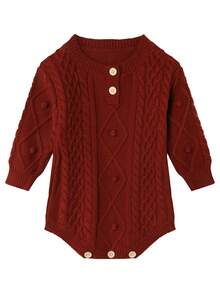 純色嬰童（女）毛衣爬爬服