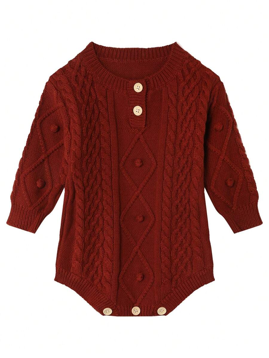 純色嬰童（女）毛衣爬爬服