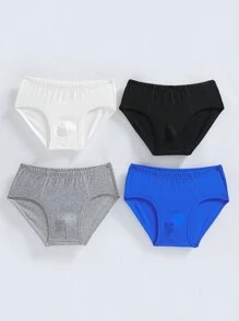 Young Boy 4pcs Solid Brief - Multicolor - View 1
