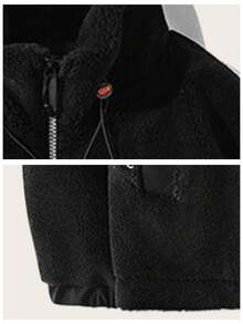 Men's Teddy Fleece Jacket - Black - View 3