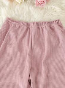 Teenager Mädchen T-Shirt & Hose Pyjama Set Rüschenbesatz,