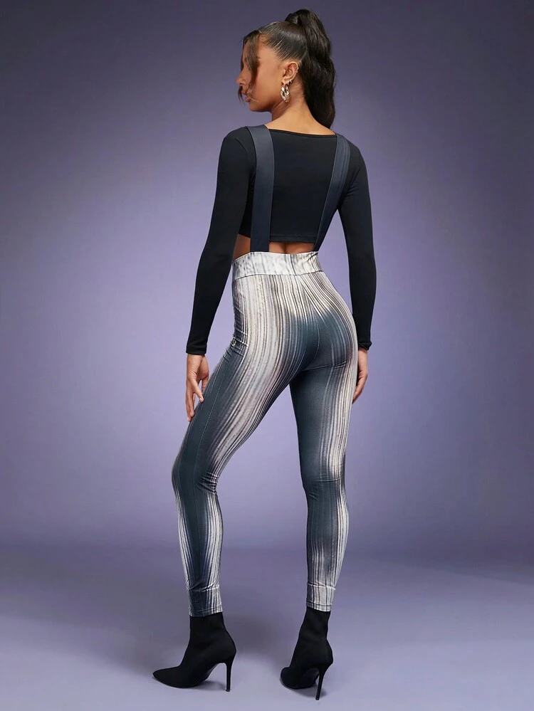 Tie Dye Overall Jumpsuit Without Tee