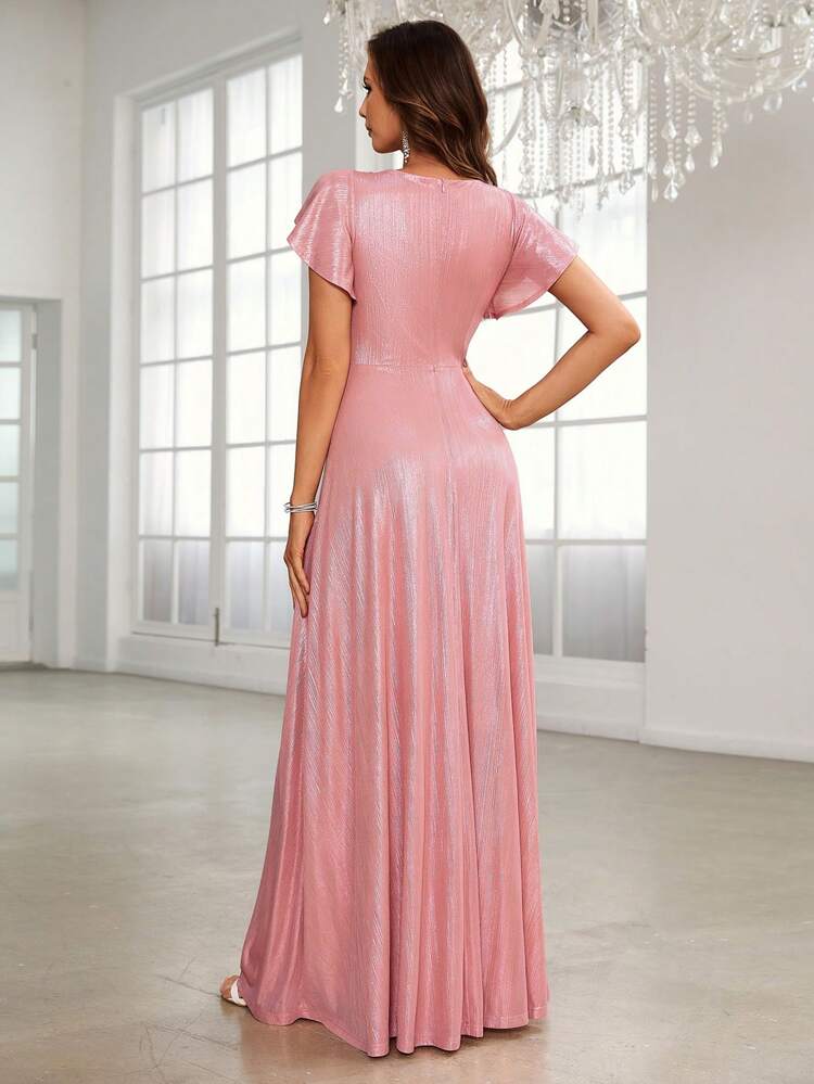 Bridesmaid Dress With Butterfly Sleeves