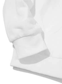 Manfinity LEGND Men Plus Slogan & Eagle Print Sweatshirt - White - View 3