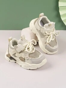 女童大童運動鞋,男童跑鞋,柔軟舒適厚底運動鞋,純色