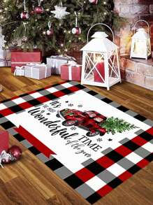 SHEIN Navidad Alfombra para el salón, Alfombra de cocina - Multicolor - Ver 1