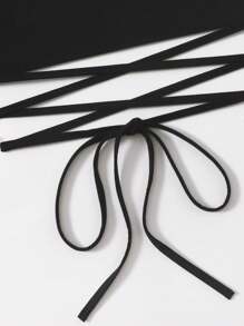 Shein無肩帶連肩帶上衣 - 黑色 - 查看 5