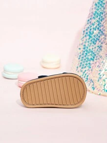 Giày đế bằng có khóa dán móc và vòng cho trẻ sơ sinh, Giày đế bằng thời trang mùa hè - Màu xanh lam - Xem 2