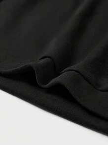 RueChic Men Letter Graphic Sweatshirt - Black - View 3