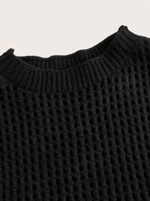SHEIN ICON Uitgeholde Crop gebreide top