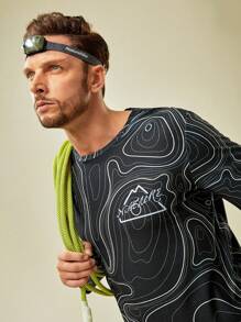 In My Nature Herren Outdoor T-Shirt mit Allover Print