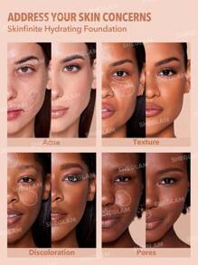 SHEGLAM Skinfinite 保濕粉底液樣品-紅木無瑕露水粉底液保濕遮瑕隱形毛孔遮瑕無毛孔不油膩輕盈自然柔軟液體粉底液 品牌 美容 化妝 化妝品 適合女性與女孩 完美搭配冬季 Y2K 時尚 流行 生日禮物 假期 派對準備就緒 最佳顏色 - Mahogany - 查看 3