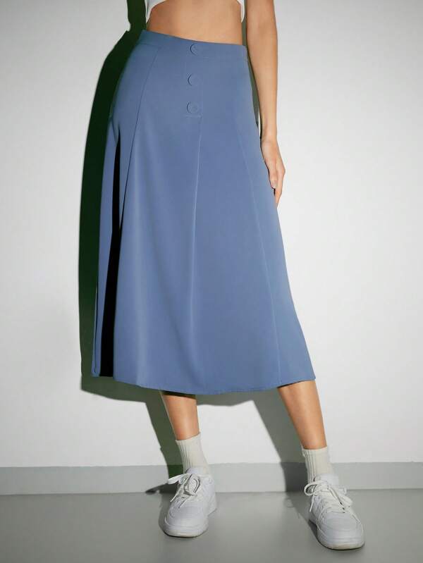 DAZY High Waist Fold Pleated Skirt