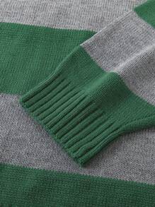 Claim Dot 男士大尺碼拼色長袖毛衣 - 彩色 - 查看 5