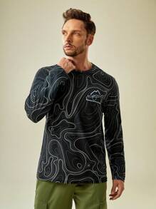 In My Nature Herren Outdoor T-Shirt mit Allover Print