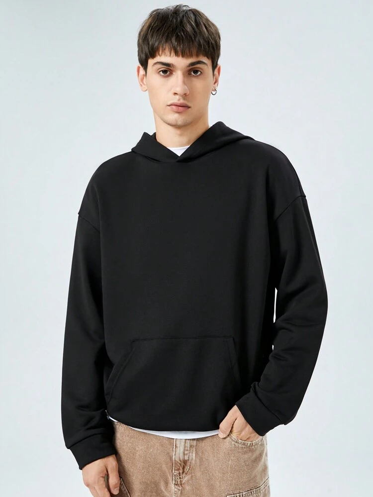 Men Slogan & Hamburger Graphic Hoodie