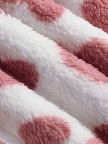 Cozy Pixies 女婴心形印花毛绒卫衣 女婴卫衣 婴儿套头衫