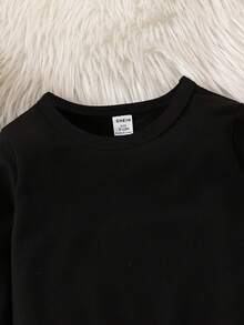 女嬰卡通和標語圖案運動衫