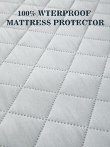 素色防水壓花床墊套 - 灰色 - 查看 5