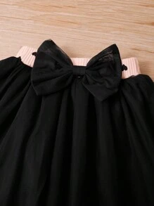 2pcs/Set Young Girl Valentine's Day Outfit