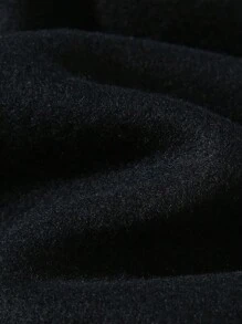 Manfinity Homme Men Christmas Print Kangaroo Pocket Drawstring Hoodie - Black - View 4