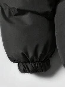 RueChic Men Zip Up Puffer Coat Without Tee - Black - View 4