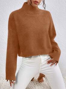 SHEIN LUNE Hoge hals Oversized Truien