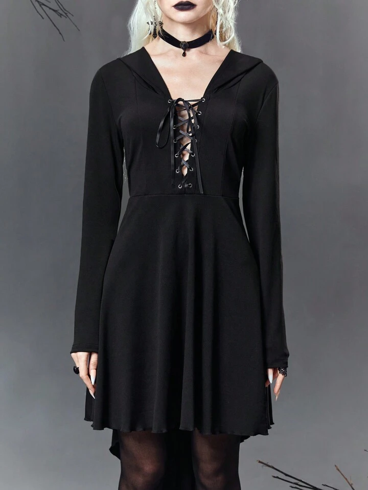 knee length dresses for ladies Vixxsin - Cora Black