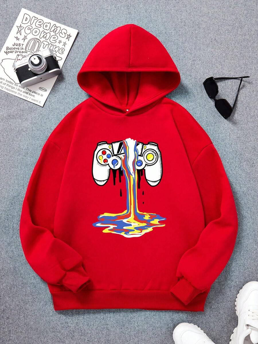 Sweat à Capuche Garçon Camion De Pompier - Pull Tendance Et Chaud Avec Poche Décorative, Idéal Pour Enfants Et Ados 3-14 Ans