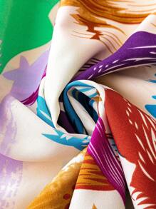 SHEIN LUNE Plus Allover Print Shirt Dress - Multicolor - View 5