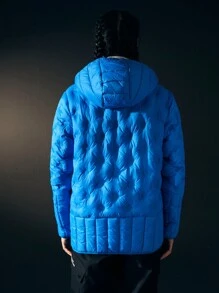 In My Nature 拉鏈開襟連帽外套 - 藍色 - 查看 2