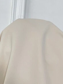 SHEIN Essnce Flap Detail Drop Shoulder Belted Coat - Apricot - View 7