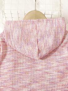 SHEIN Ragazza Tween Maglietta e Leggings space dye con cappuccio