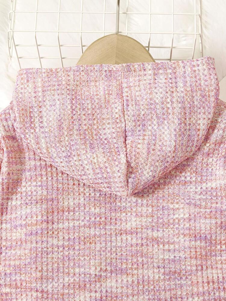 2pcs/Set Tween Girls Hooded Loose Top And Leggings Set