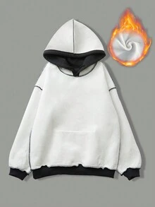 SHEIN LUNE Túi  Lót nhiệt Hoodie - màu đen - Xem 3