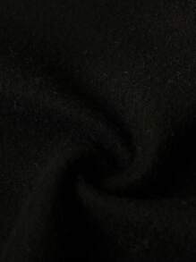 Loose Fit Men's Letter Graphic Two Tone Bomber Jacket - Black and White - View 3