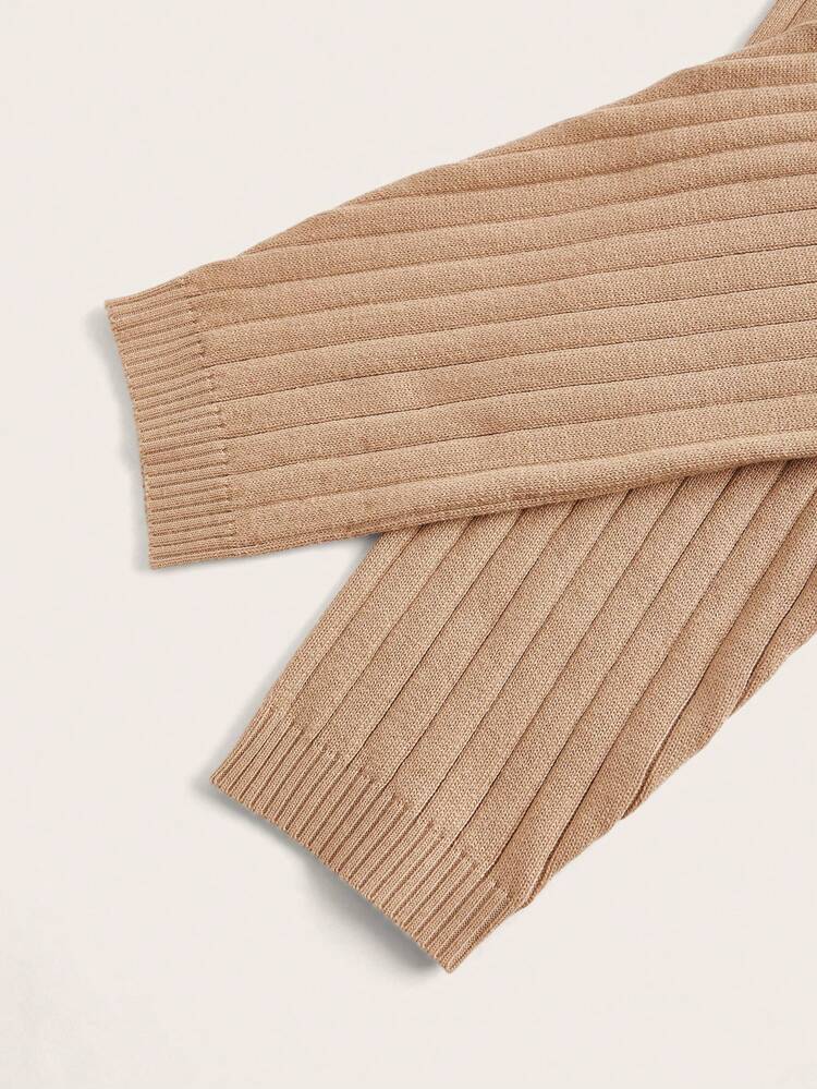 Plus Drop Shoulder Sweater & Knit Pants