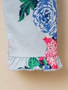 Baby Girl Cartoon Graphic Tee & Floral Print Pants