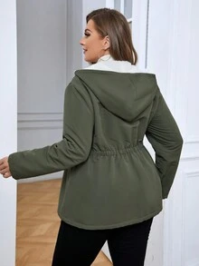 SHEIN LUNE 大號外套 - 綠色 - 查看 2