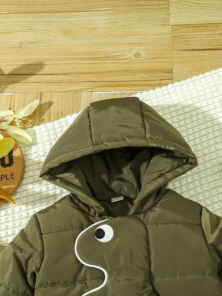 Infant Boys' Winter Fun & Cute Dinosaur Shaped Thick Padded Coat Jacket