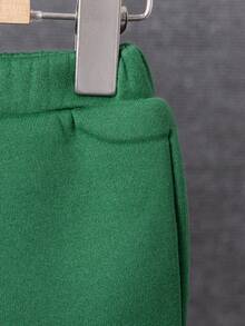 Young Boy Letter Graphic Hoodie & Sweatpants - Multicolor - View 4